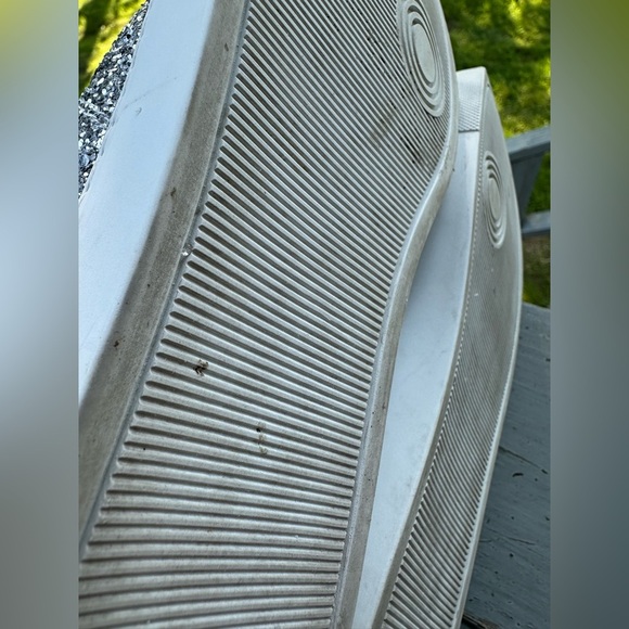 P448 Women’s 38 Picasso Silver Glitter Hi Top U CAN SURF LATER Star Snakeskin - Picture 12 of 16